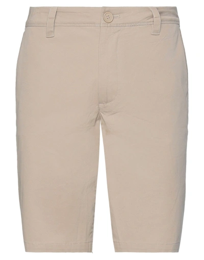Shop Armani Exchange Man Shorts & Bermuda Shorts Beige Size 28 Cotton, Elastane