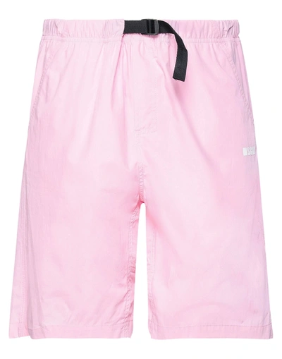 Msgm Cotton Bermuda Short In Pink
