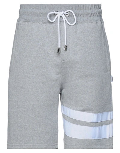 Shop Gcds Man Shorts & Bermuda Shorts Light Grey Size Xs Cotton