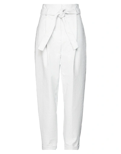 Shop Philosophy Di Lorenzo Serafini Woman Pants White Size 6 Polyurethane Resin