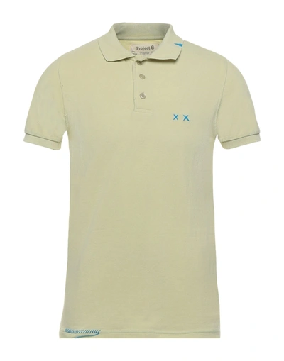 Shop Project E Man Polo Shirt Light Green Size S Cotton