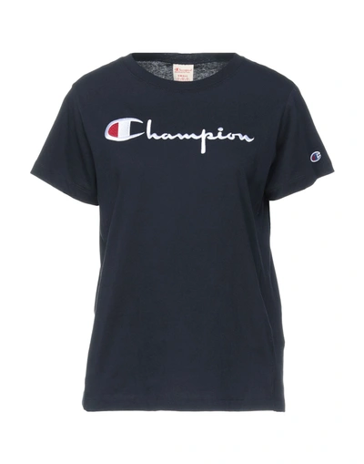 Shop Champion Woman T-shirt Midnight Blue Size L Cotton