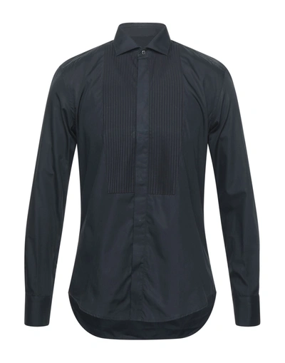 Shop Brian Dales Man Shirt Black Size 17 Cotton