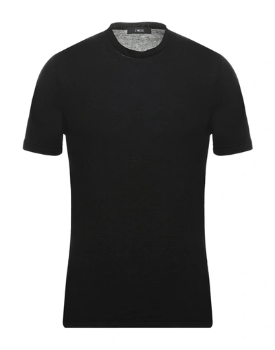 Shop Eynesse Man T-shirt Black Size 38 Cotton