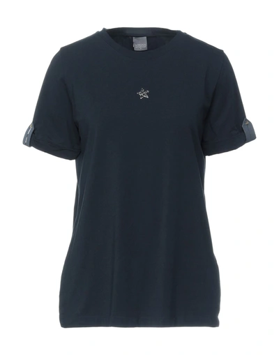 Shop Lorena Antoniazzi T-shirts In Dark Blue
