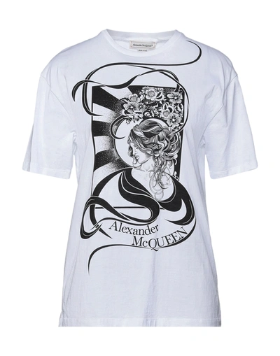 Shop Alexander Mcqueen Woman T-shirt White Size 0 Cotton