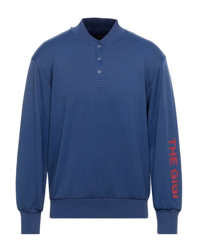 Shop The Gigi Man Sweatshirt Blue Size M Polyester, Elastane