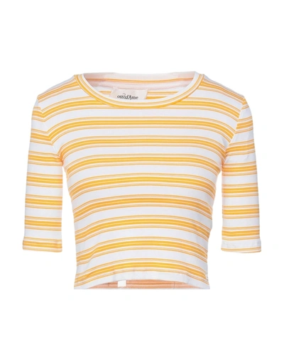 Shop Ottod'ame Woman T-shirt Ocher Size 6 Cotton, Elastane In Yellow