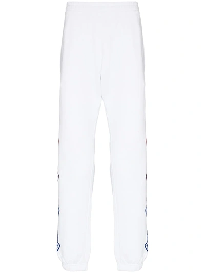 Shop Moncler Side Logo-print Track Pants In White