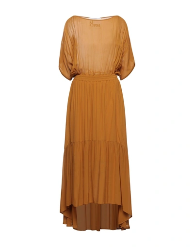 Shop 8pm Woman Maxi Dress Ocher Size S Viscose In Yellow