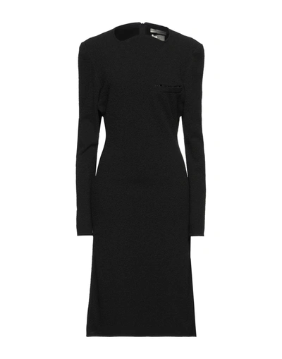 Shop Bottega Veneta Woman Midi Dress Black Size 00 Polyamide, Cotton, Elastane
