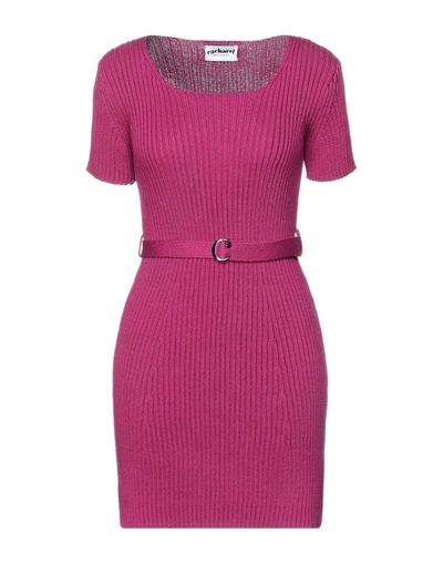 Shop Cacharel Woman Mini Dress Mauve Size L Cotton In Purple