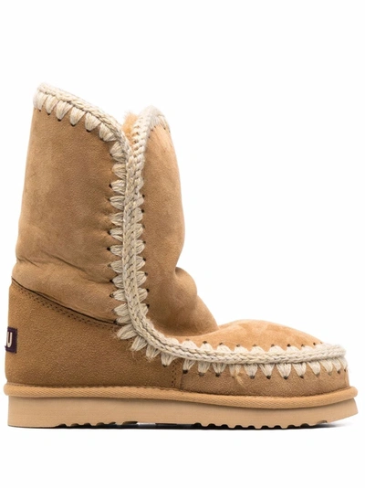 Shop Mou Eskimo 24 Ankle Boots In Brown