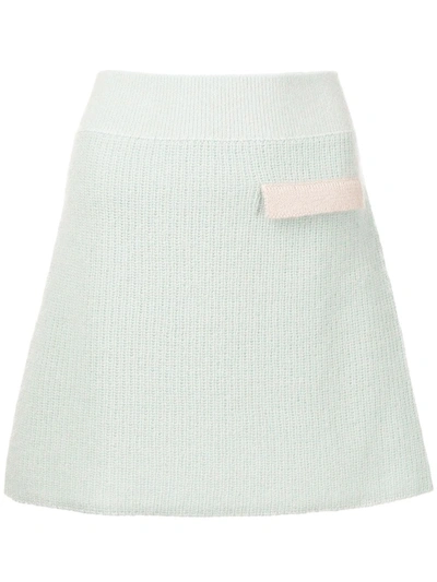 Shop Onefifteen X Beyond The Radar Knitted Mini Skirt In Green
