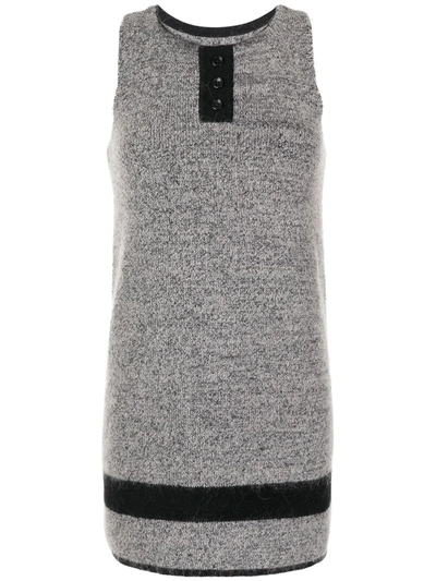 Shop Onefifteen Tank Knitted Mini Dress In Grey