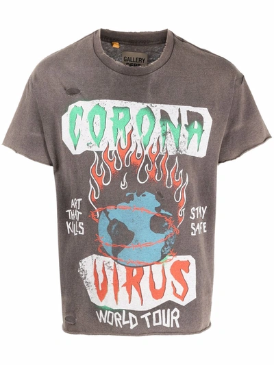 Shop Gallery Dept. Corona Virus T-shirt In Grau