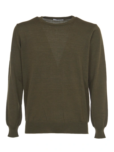 Shop Kangra Green Crewneck Wool Sweater