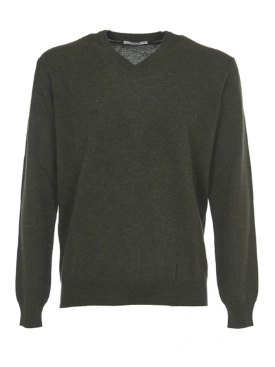 Shop Kangra Green Merinos V Neck Sweater