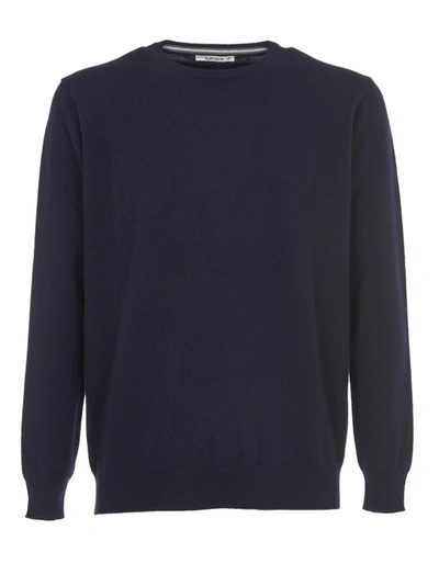 Shop Kangra Dark Blue Cashmere Sweater
