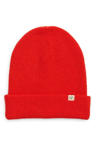 Shop Madewell Recycled Cotton Beanie In Ripe Persimmon