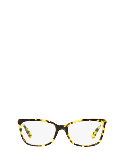 Shop Dolce & Gabbana Eyewear Eyeglasses In Cube Havana Lemon