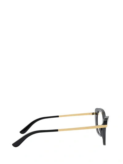 Shop Dolce & Gabbana Eyewear Eyeglasses In Black On Transparent Black
