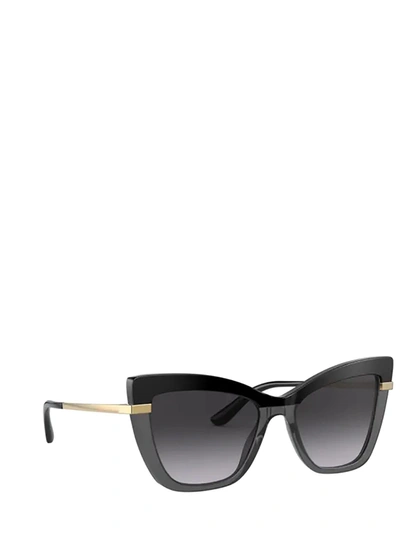 Shop Dolce & Gabbana Eyewear Sunglasses In Black On Transparent Black