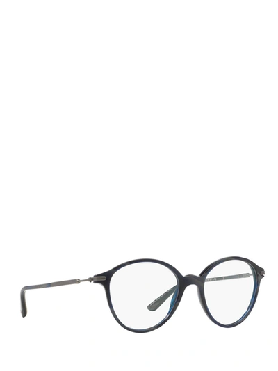 Shop Giorgio Armani Eyeglasses In Brushed Black