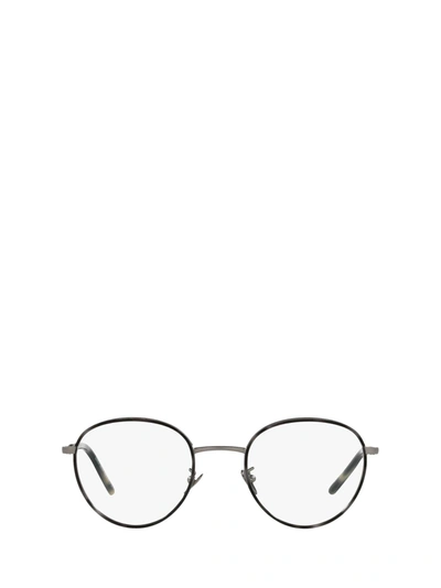 Shop Giorgio Armani Eyeglasses In Matte Gunmetal