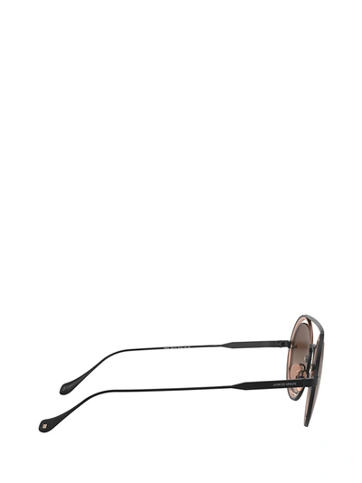 Shop Giorgio Armani Sunglasses In Matte Black / Bronze