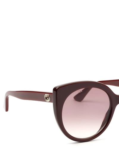 Shop Gucci Eyewear Sunglasses In Burgundy