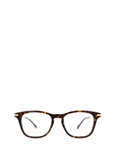Shop Gucci Eyewear Eyeglasses In Dark Havana