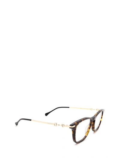 Shop Gucci Eyewear Eyeglasses In Dark Havana