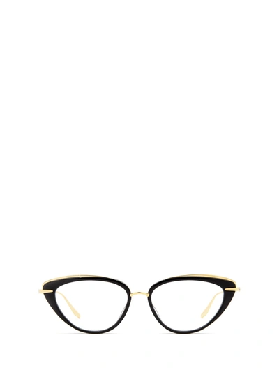 Shop Dita Eyeglasses In Blk-gld