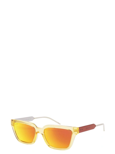 Shop Gucci Eyewear Sunglasses In Transparent Orange