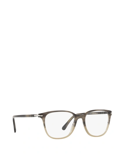 Shop Persol Eyeglasses In Striped Grey &amp; Beige