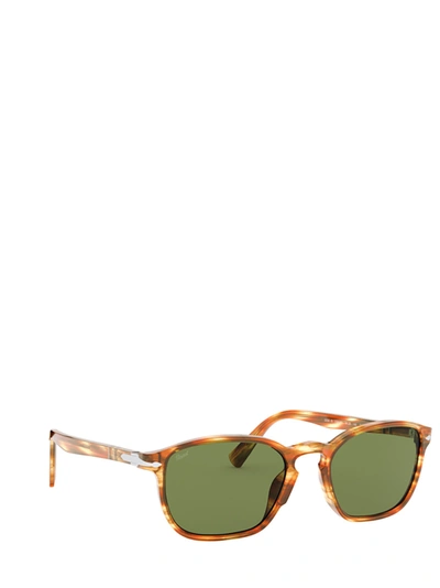 Shop Persol Sunglasses In Striped Brown &amp; Yellow