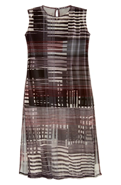 Shop Adyson Parker Sleeveless Mesh Tunic In Abstract Grid Combo