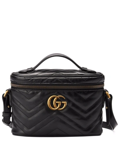 Shop Gucci Gg Marmont Medium Beauty Case In Black