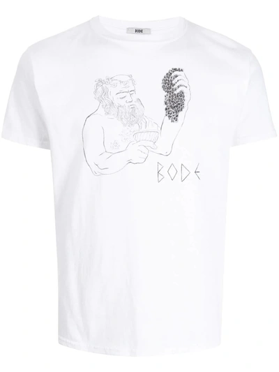Shop Bode Bacchus Tee Shirt In White