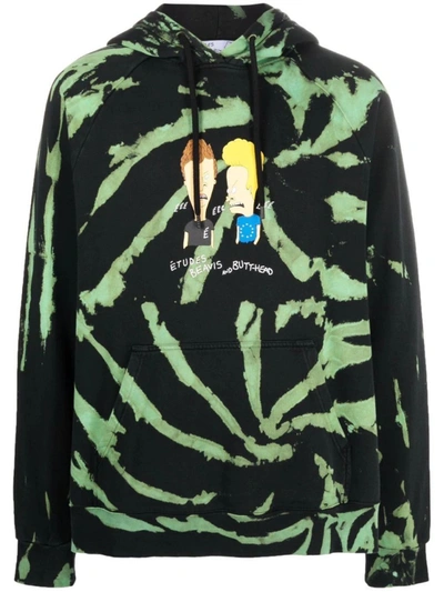 Shop Etudes Studio X Beavis And Butthead Racing Cry Overdyed Hoodie Green
