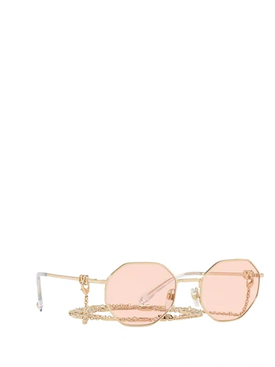 Shop Valentino Eyewear Sunglasses In Pale Gold