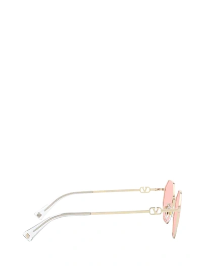 Shop Valentino Eyewear Sunglasses In Pale Gold