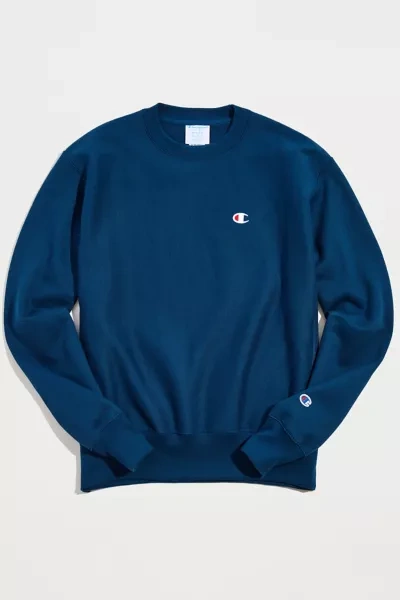 Shop Champion Reverse Weave Fleece Crew Neck Sweatshirt In Dark Turquoise