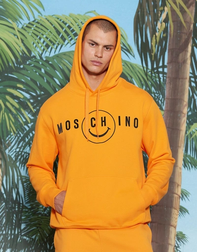 Shop Moschino Smiley® Hoodie In Orange