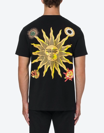 Shop Moschino Sun Smiley® Organic Cotton T-shirt In Black