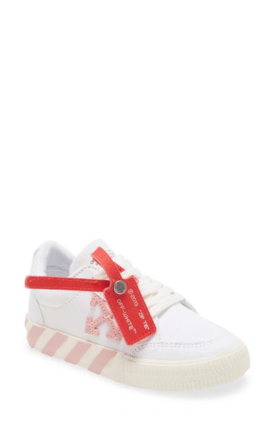 Shop Off-white Kids' Vulcanized Low Top Sneaker In White/ Pink