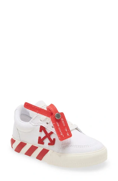 Shop Off-white Kids' Vulcanized Low Top Sneaker In White/ Red