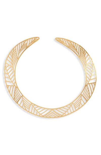 Shop Dean Davidson Foliole Collar Necklace In Gold