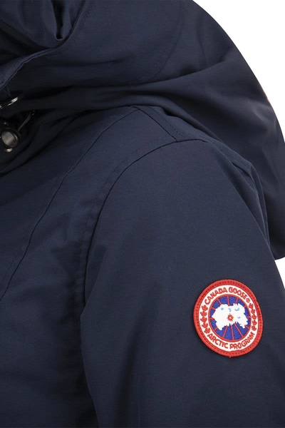 Shop Canada Goose Rossclair - Parka With Hood Lining In Blue